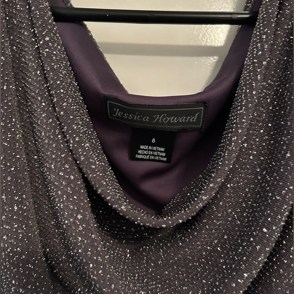 JESSICA HOWARD SLEEVELESS GRAY SEQUINED MIDI DRESS - Picture 4 of 6